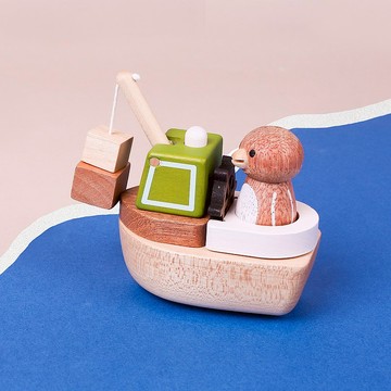 【船艇】積木玩具 木製遊戲 | Wooderful life