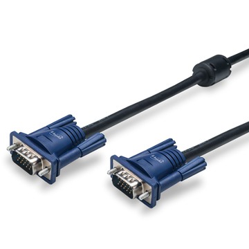 E-books XA19 VGA公對公高畫質訊號連接線 2M 15 Pin 鍍金接頭 支援1080P  黑色  1條