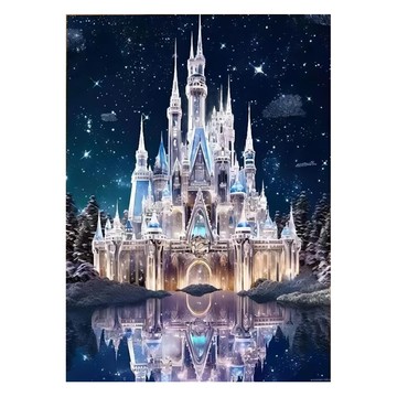 創彩 5D 鑽石畫組 30*40cm  城堡 3  1組