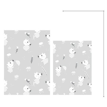 EVA PS MALL印花夾鏈袋 透明防水 衣物收納密封收納袋24*35 (中) 6入