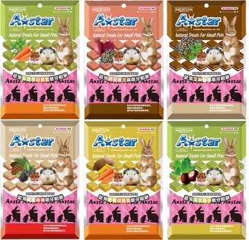 「A★star 」 買一袋送一支?? 鼠兔磨牙餡餅 6種口味 (單支/袋裝4支)