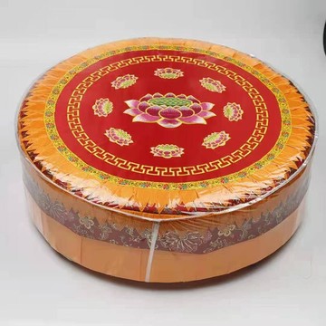 48h出貨丶  刺繡加大圓形木架 九品蓮花禪修打坐拜椅佛堂拜墊跪墊