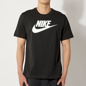 Nike AS M NSW Tee Icon Futura 男款 黑色 基本款 LOGO 運動 休閒 短袖 上衣 AR5005-010