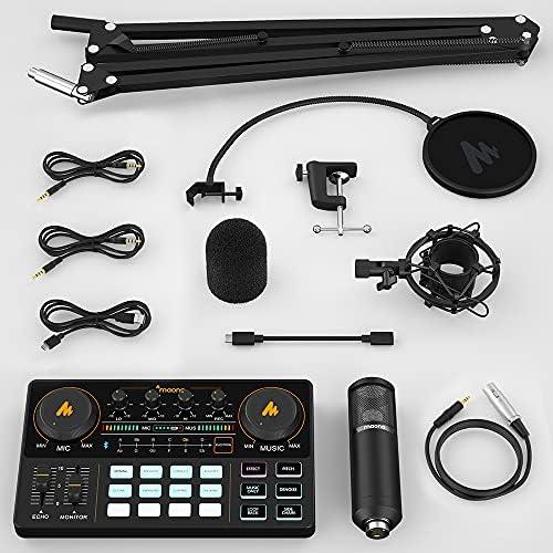 MAONOPodcast Equipment Bundle MaonoCaster Lite Audio Interface All in One Podcast Production Studio with 25mm Large Diaphragm Micr