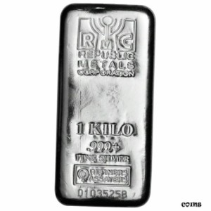 アンティークコイン Kilo (32.15 oz.) RMC Silver Bar Republic Metals