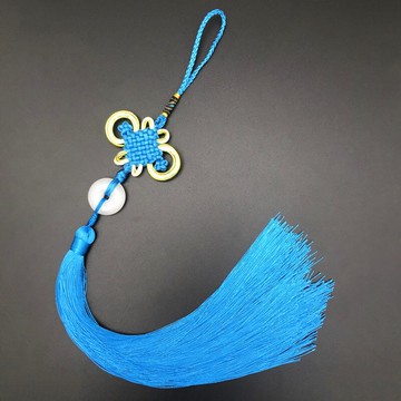 大號中國結流蘇掛件汽車載件特色手工小禮品送老外平安扣古風流蘇