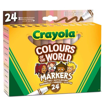 Crayola 繪兒樂 世界色彩粗錐頭彩色筆  24色  1組