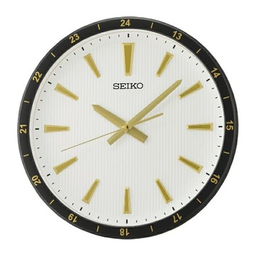 seiko SK037 精工鐘 (QXA802G) 立體時標條紋靜音掛鐘/ 35cm｜樂天全館特惠中★指定刷卡回饋10%
