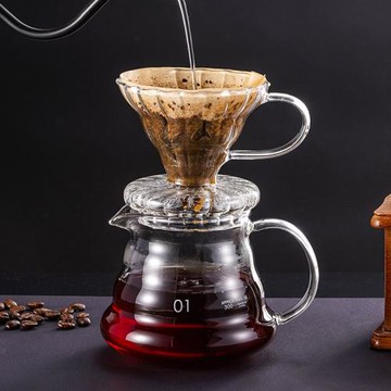 手沖咖啡分享壺 350/600ml 云朵壺美式咖啡咖啡壺 高鵬硅耐熱玻璃