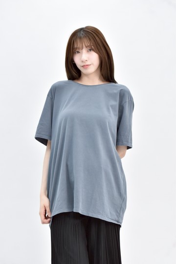 (L) allsaints 藍色棉質短袖上衣