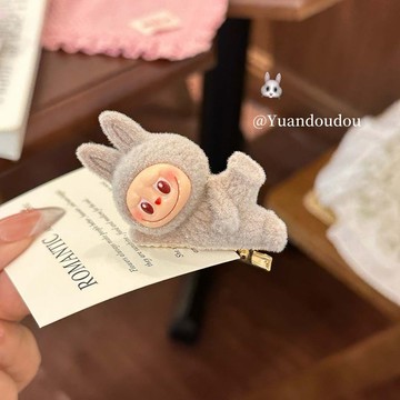 拉布布小公仔躺姿髮夾可愛少女心側邊劉海夾鴨嘴夾卡通髮飾女