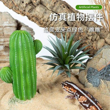 🚚清倉大甩🚚新派寵物爬寵樹脂造景魚缸綠色植物  擺件  爬寵缸爬蟲環境裝飾物