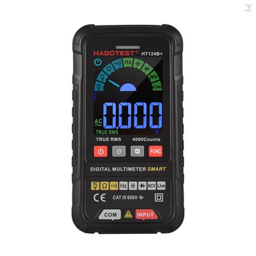 Habotest HT124B+ 萬用表 4000 計數真有效值數字萬用表 600V AC/DC 電壓電阻連續性頻率電容