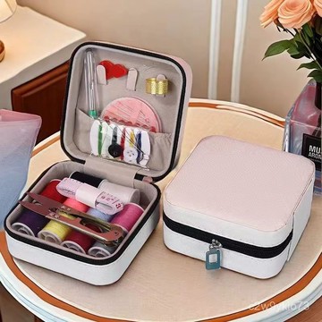 臺灣🚍8H出🉑小型針綫盒家用針綫件套套裝縫補便攜收納縫紉工具針綫包收納盒