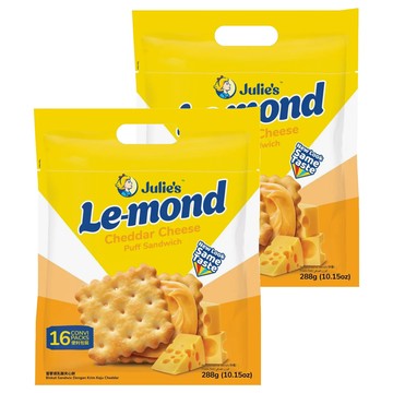 Julie's 茱蒂絲 雷蒙德起士夾心餅 酥脆餅乾 濃郁乳酪內餡 手提包裝 馬來西亞原裝進口  288g  2袋