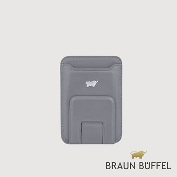 【BRAUN BUFFEL 德國小金牛】台灣總代理 布萊克 磁吸卡夾支架-暗灰色/BF580-736-DG