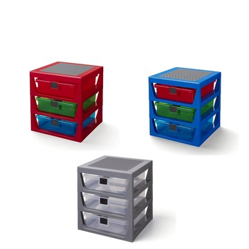 LEGO樂高玩具收納三層架 (多色可選) 深灰色