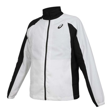 ASICS 男平織外套-台灣製 運動 上衣 休閒 2033B968-100 白黑