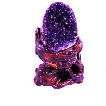 【紅磨坊】紫水晶洞 超優六星深紫水晶洞 紫晶簇 聚寶盆 木架18x13x10CM  Ruby工作坊 NO47A