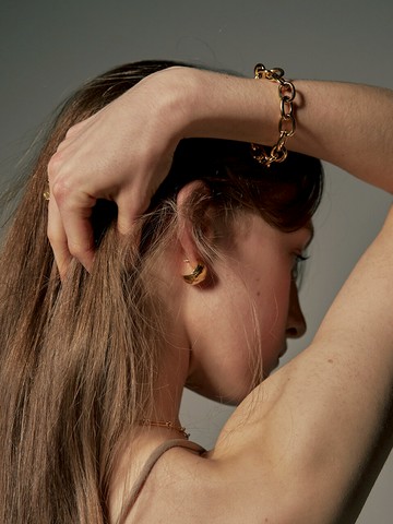 Half Moon Foil Earring