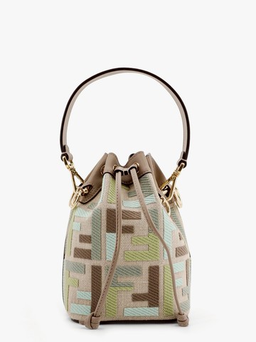 Mon tresor iconic embossed ff motif embroidered canvas bucket bag - FENDI - gender_Woman