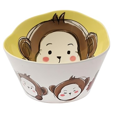 ShunTa 順大 卡通碗 造型碗 兒童餐碗 可愛造型 趣味餐具  快樂猴猴 多色  1個