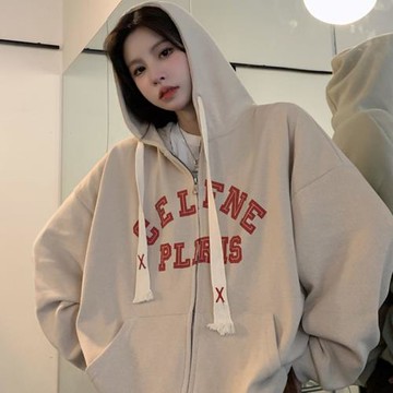 特大碼胖mm300斤拉鏈衛衣女春秋薄款oversize開衫慵懶風外套ins潮