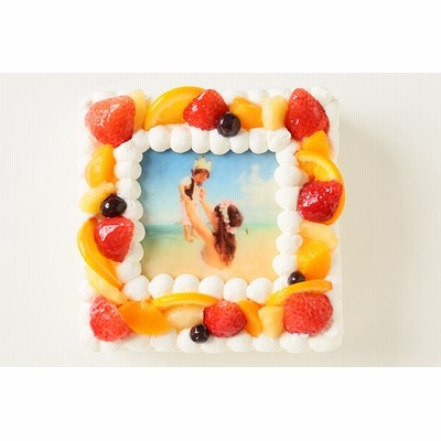 写真ケーキ生クリーム 4号サイズ 12cm 12cm 通販 Lineポイント最大get Lineショッピング