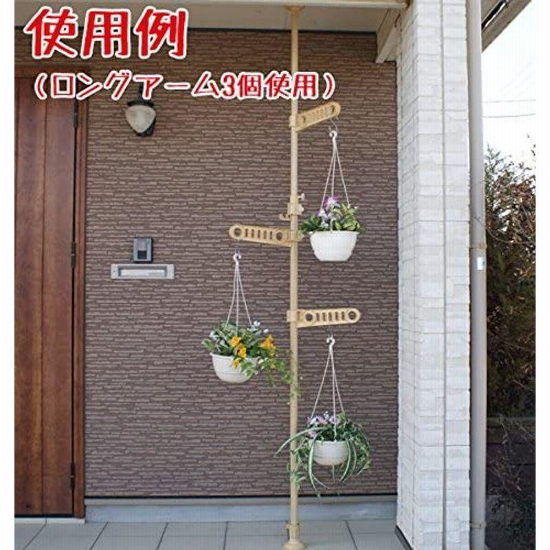 伸縮式エクステリアポール 2.0ｍ?3.4ｍ 屋外でも使用できる突っ張り棒