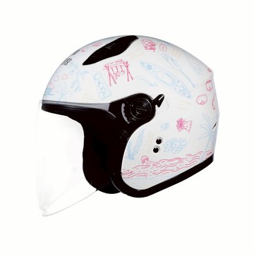 【SOL Helmets】SO-12開放式安全帽 (夏令營_白/粉) ｜ SOL安全帽官方商城