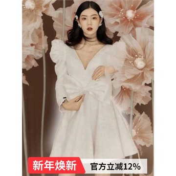 季末特惠 季末特惠白色泡泡短款新娘演出藝考主持人禮服17712批發