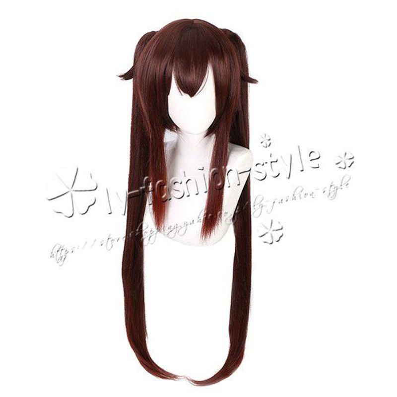 原神 げんしん風コスプレウィッグ胡桃カツラ cosplay WIG 高温耐熱