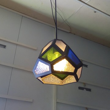 波西米亞復古鐵藝餐廳單頭彩色小吊燈創意特色美式漫咖啡小吊燈