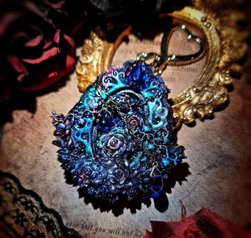 幽境系列-夜幕花園 手工滴膠吊飾