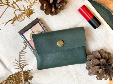 軟身雙層卡片套 皮革DIY材料包 情人節 刻名 好好縫 咭套 禮物