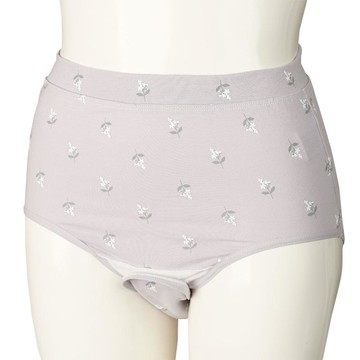 akachan honpo - 產後護理內褲腹部舒適款-小花-紫色