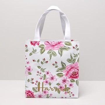Harrods新款 英倫名品PVC花卉系列防水環保購物袋單肩手提包