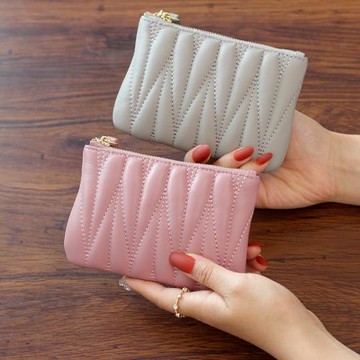 真皮小錢包小巧羊皮鑰匙零錢包軟皮女士韓版2026新款時尚超薄拉鏈