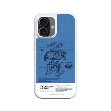 iPhone 17 SolidX 白 - CircularBlue - 淨海藍圖