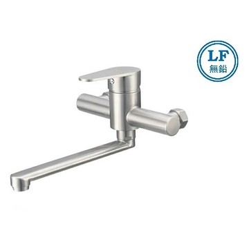 304不鏽鋼【無鉛廚房水龍頭】LF無鉛認證 40芯 冷熱混合 無鉛水龍頭 牆壁水龍頭