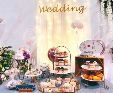 【客製化Candybar】婚禮大理石花系candy bar