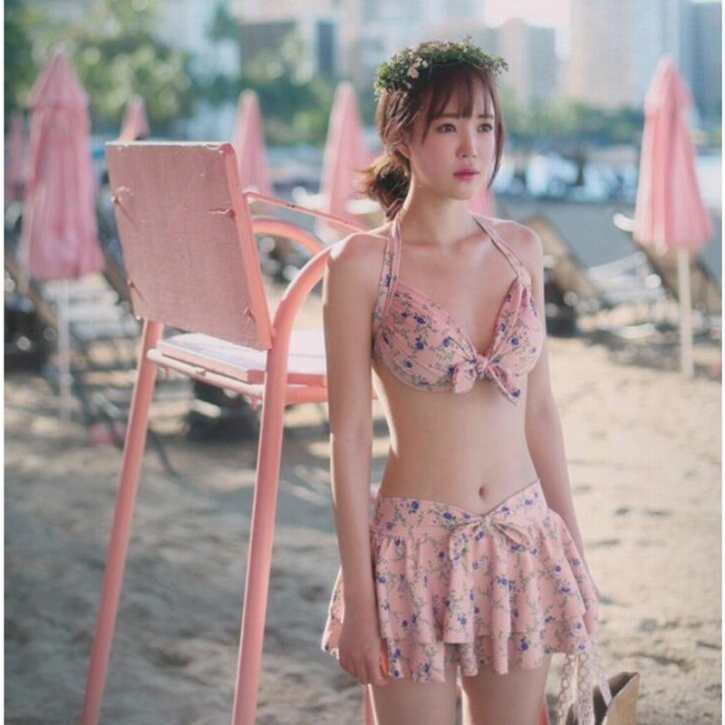 水着 レディース タンキニ ２点水着セット 蝶結び 花柄 人気 フリル ビキニ スカート 海水浴 韓国風 可愛い 通販 Lineポイント最大0 5 Get Lineショッピング