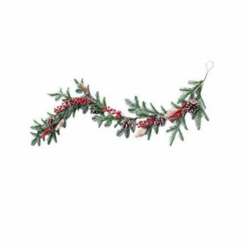 Kesyoo パインクリスマスガーランドフロストベリーパインコーン人工ガーランド正面玄関壁窓吊り下げペンダン 通販 Lineポイント最大0 5 Get Lineショッピング