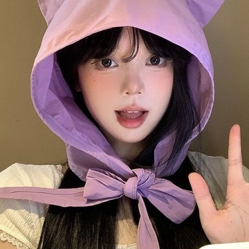 【台灣出貨】日系遮陽帽 防曬帽 漁夫帽女 女生帽子 防曬遮陽帽防曬帽子 遮陽帽女 大帽沿遮陽帽 可愛惡魔耳朵帽子綁帶包