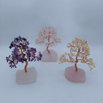 水晶樹　粉水晶原礦水晶樹　不含綠色底盤