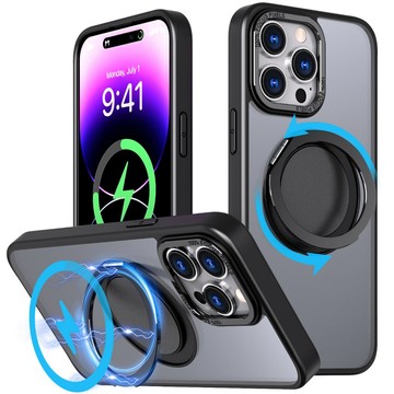 360°旋轉 實心磁吸支架 iPhone 17e 16 15 14 13 12 pro max Magsaf磁吸防摔殼