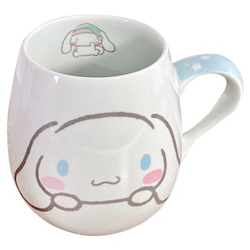 【震撼精品百貨】大耳狗_Cinnamoroll~日本Sanrio三麗鷗 大耳狗陶瓷單耳杯 500ml (探頭款)*86485