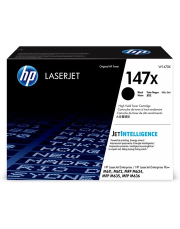 HP 147X 黑色原廠 LaserJet 高容量碳粉匣 (W1470X) For HP M611/ M612/ M634/ M635/ M636