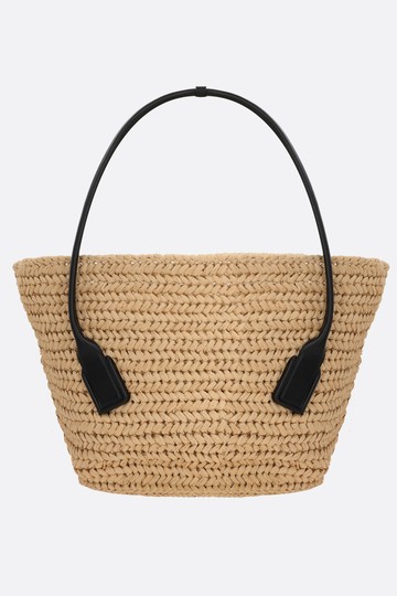 BOTTEGA VENETA Arco medium raffia crochet shoulder bag Woman