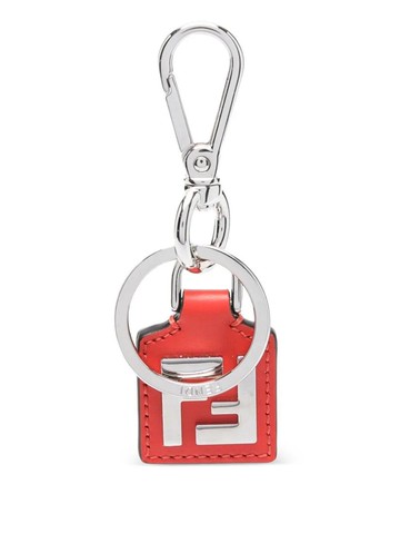 Fendi Ff Squared Leather Key Ring Accessories